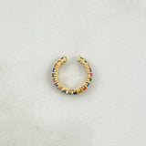 Piercing Earcuff Simulador 0.95gr / 1.3cm / Aro Arcoiris Oro Amarillo (Joya)