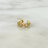 Piercing Earcuff Simulador 1.15gr / 1.3cm / Eslabones Abrazados Oro Amarillo (Joya)