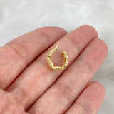 Piercing Earcuff Simulador 1.15gr / 1.3cm / Eslabones Abrazados Oro Amarillo (Joya)