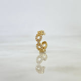 Piercing Earcuff Simulador 1.05gr / 1.3cm / Eslabones Abrazados Oro Amarillo (Joya)