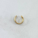 Piercing Earcuff Simulador 0.45gr / 0.9cm / Linea Curva Oro Amarillo (Joya)