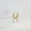 Piercing Earcuff Simulador 0.45gr / 0.9cm / Linea Curva Oro Amarillo (Joya)