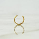 Piercing Earcuff Simulador 0.45gr / 0.9cm / Linea Curva Oro Amarillo (Joya)