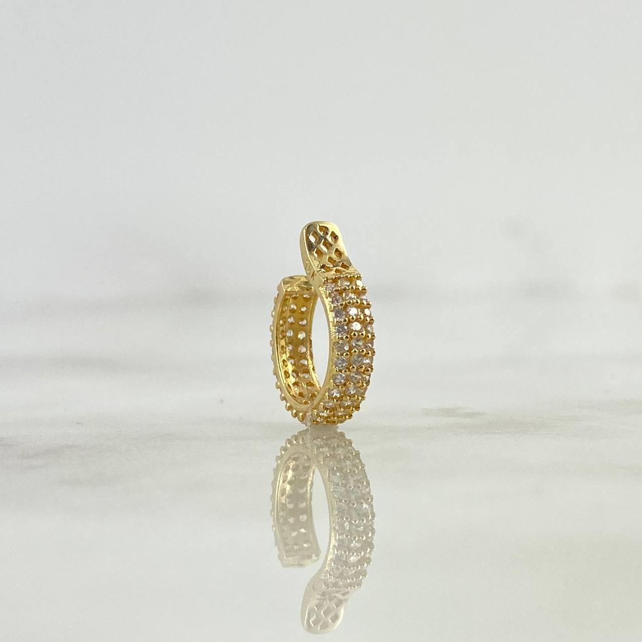 Piercing Earcuff Simulador 1.15gr / 1.2cm / Abrazo Curvo Oro Amarillo (Joya)