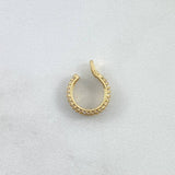 Piercing Earcuff Simulador 1.1gr / 1.2cm / Abrazo Curvo Oro Amarillo (Joya)