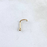 Piercing Chispa Curva 0.2gr / 0.9cm / 2mm Oro Amarillo (Joya)