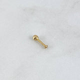 Piercing Tornillo 0.25gr / 0.7cm / 3mm Circon Blanco Oro Amarillo (Joya) ©