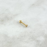 Piercing Tornillo 0.3gr / 0.7cm / 4mm Circon Blanco Oro Amarillo (Joya) ©