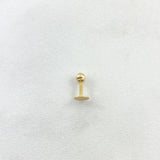 Piercing Aro Plano Tornillo 0.25gr / 0.7cm / 4mm Oro Amarillo (Joya)