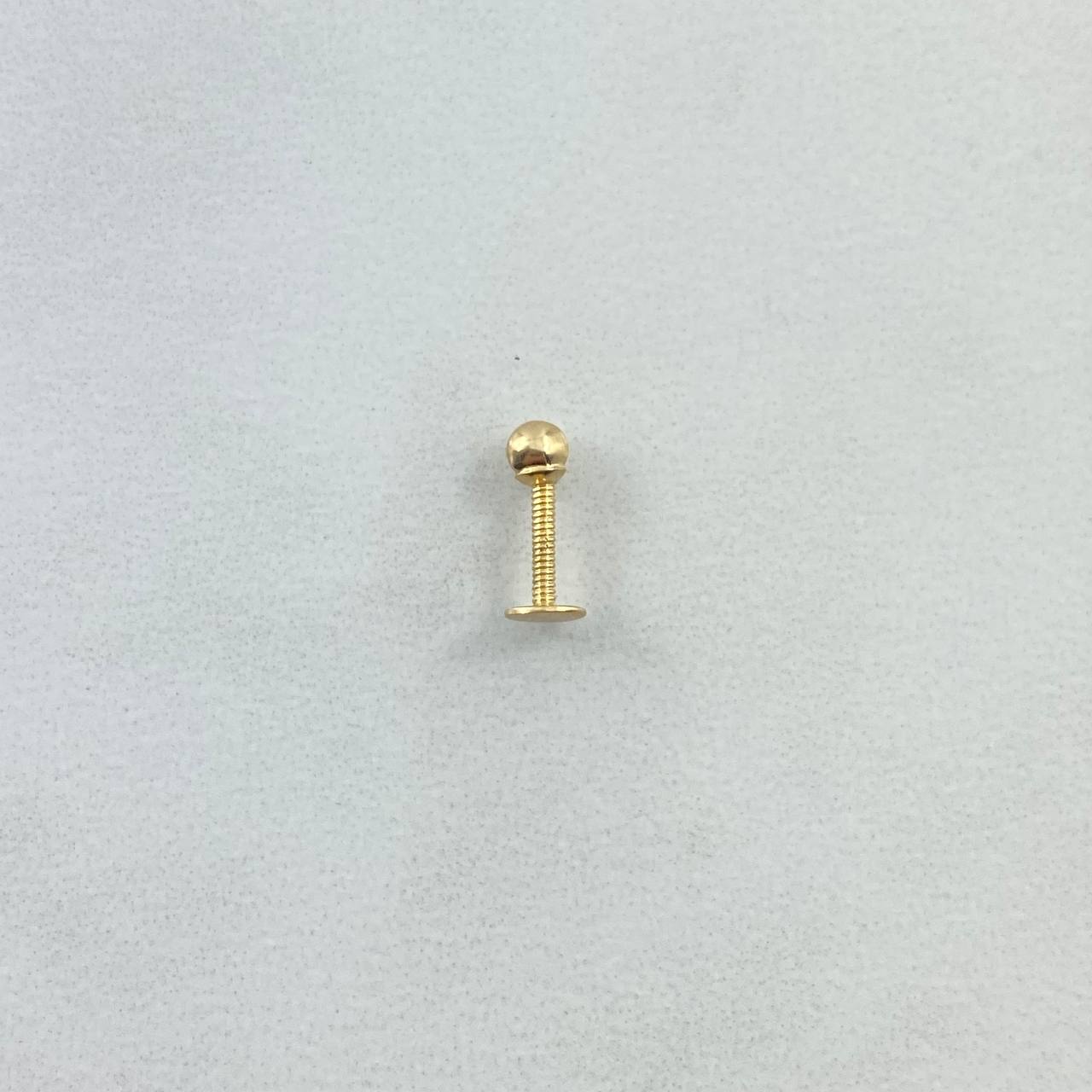 Piercing Aro Plano Tornillo 0.35gr / 0.7cm / 5mm Oro Amarillo (Joya)