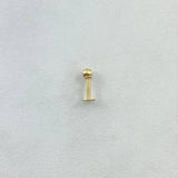 Piercing Aro Plano Tornillo 0.35gr / 0.7cm / 5mm Oro Amarillo (Joya)