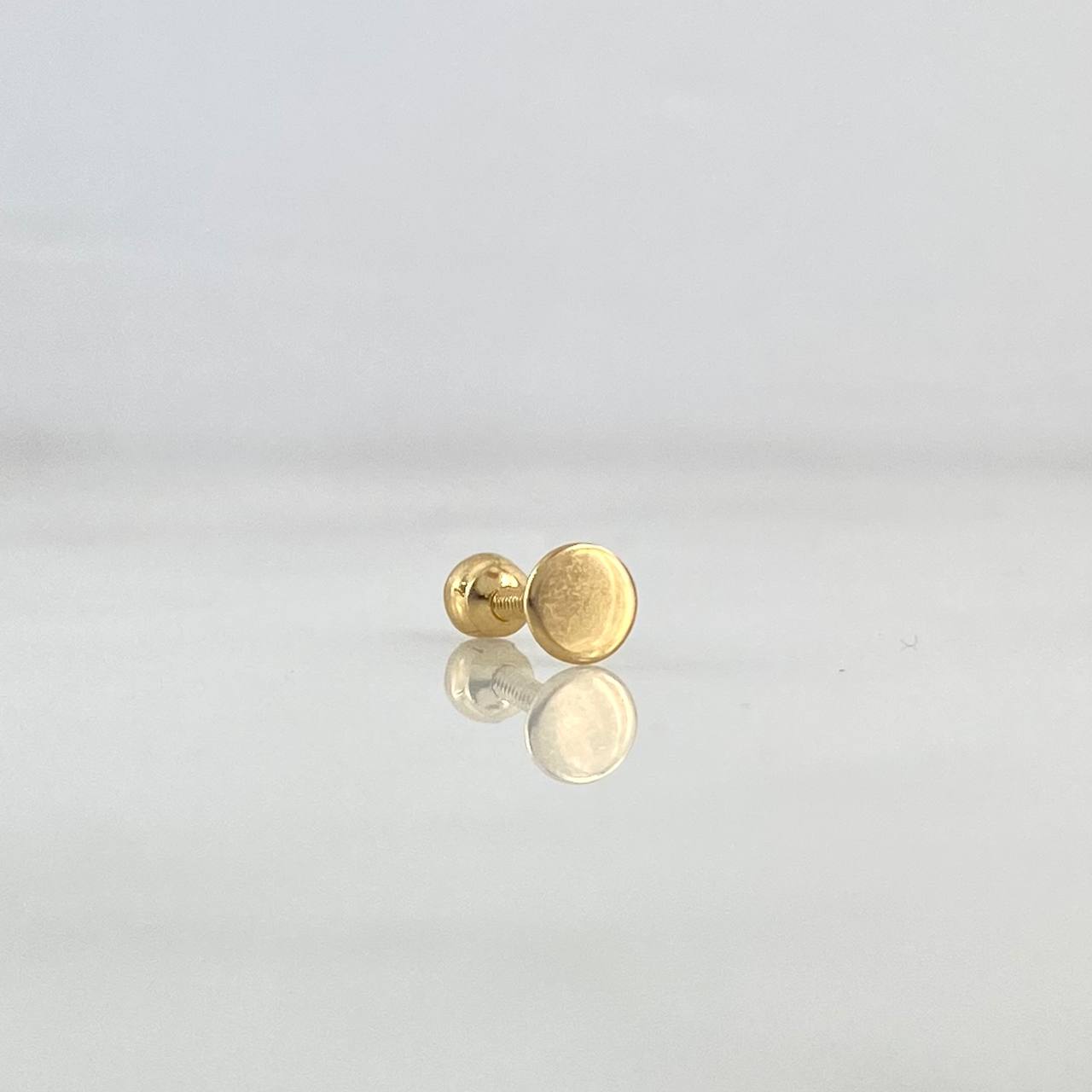 Piercing Aro Plano Tornillo 0.35gr / 0.7cm / 3mm Oro Amarillo (Joya)