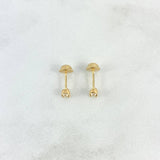 Topos Cuatro Garras 0.75gr / 3mm Circon Blanco Oro Amarillo (Joya)