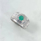 Anillo Correa Rx T10 3/4 Esmeralda 90pts Plata 925 (Joya)