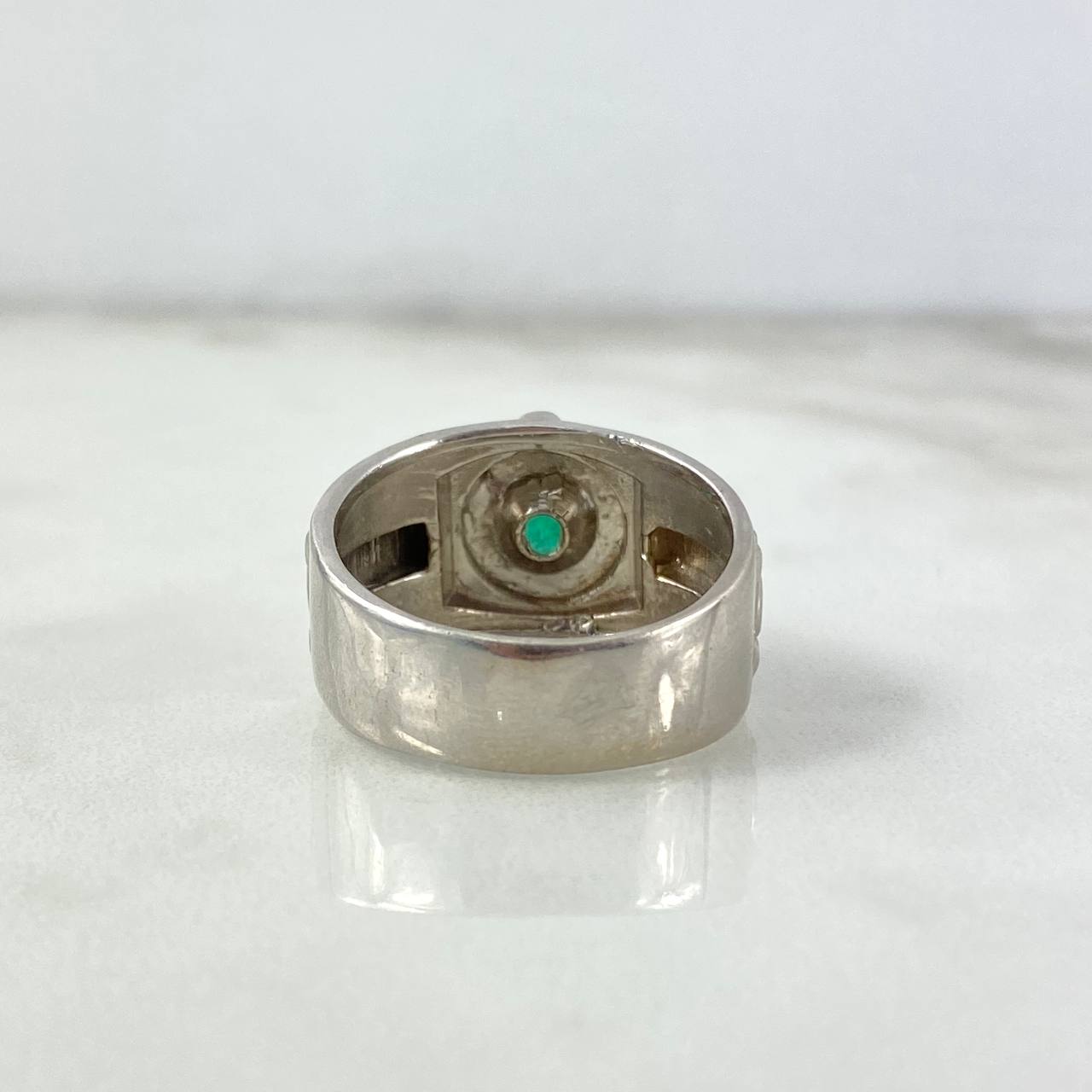 Anillo Correa Rx T9 3/4 Esmeralda 90pts Plata 925 (Joya)