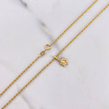 Cadena Lazo 0.95gr / 50cm + Dije Estrella De David 0.25gr / 1.2m Oro Amarillo (Oferta) $