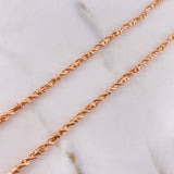 Cadena Rustica 39.15gr / 70cm / 2.8mm Espiral Oro Rosa $