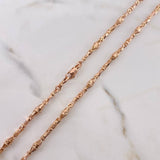 Cadena Rustica Dubai 33gr / 60cm / 4mm Oro Rosa $