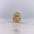 Anillo Indio 11.8gr / T10 1/4 / Circones Colores Oro Amarillo $