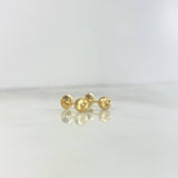 Topos Bola 5mm 0.7gr Diamantada Oro Amarillo