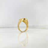 Anillo Sello 3.35gr / T9 1/2 / Ovalado Rayado Tres Oros