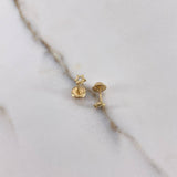 Topos Estrellas Seis Puntas 0.6gr / Circon Blanco Oro Amarillo $