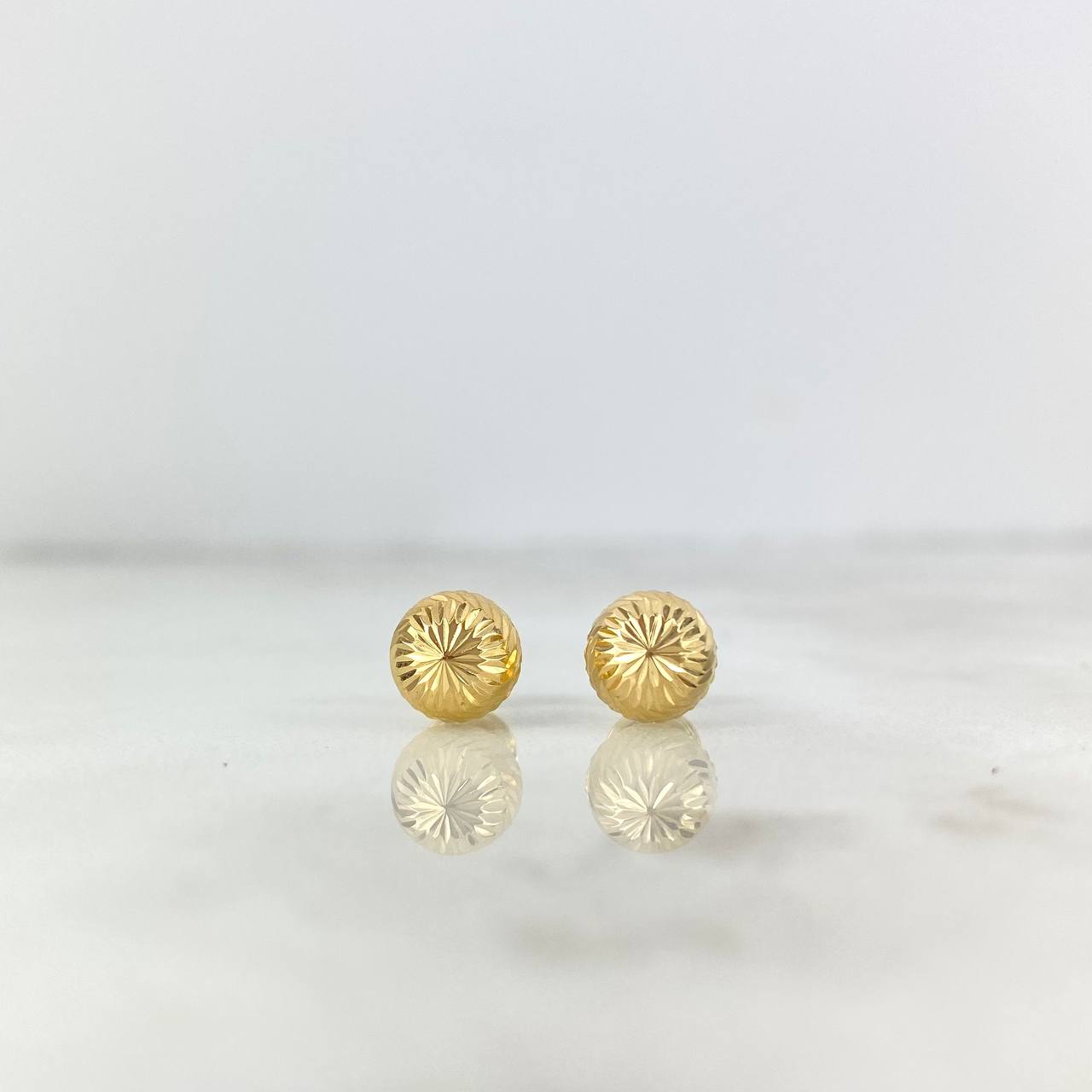 Topos Media Bola 7mm 0.8gr / Diamantada Oro Amarillo ©