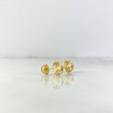 Topos Media Bola 7mm 0.8gr / Diamantada Oro Amarillo