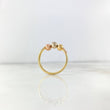 Anillo Tres Esferas 1.75gr / T6 1/2 / 5mm Bolas Diamantadas Tres Oros