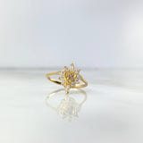 Anillo Corazón 15s 2gr / T7 3/4 / Circones Blancos Oro Amarillo