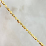 Tobillera Morse Diamantada 4.6gr / 25.5cm / 2mm Oro Amarillo +3