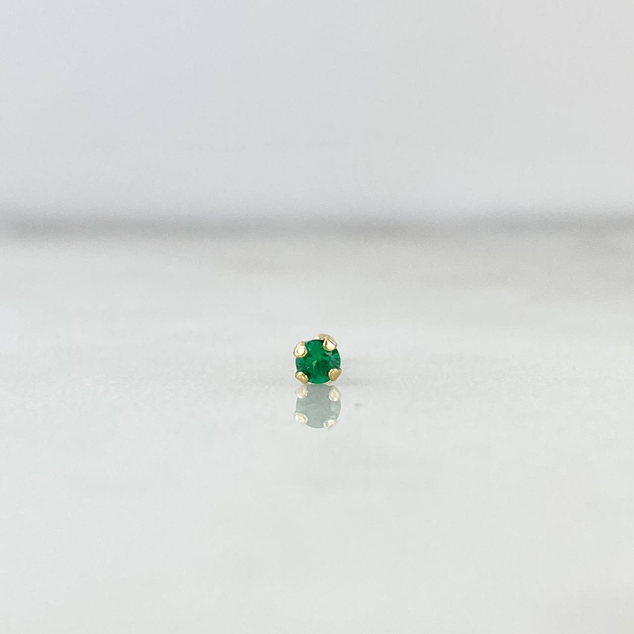 Piercing Chispa Lineal 0.15gr / 0.7cm / 1mm Circon Verde Oro Amarillo (Joya)