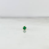 Piercing Chispa Lineal 0.15gr / 0.7cm / Circon Verde Oro Amarillo (Joya) ©