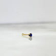 Piercing Chispa Lineal 0.15gr / 0.7cm / 1mm Circon Azul Oro Amarillo (Joya)