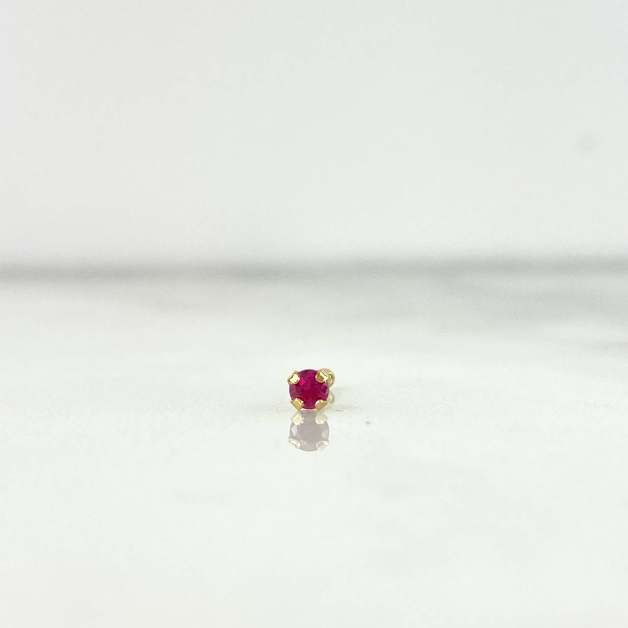 Piercing Chispa Lineal 0.15gr / 0.7cm / 1mm Circon Fucsia Oro Amarillo (Joya)