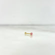 Piercing Chispa Lineal 0.15gr / 0.7cm / Circon Rosa Oro Amarillo (Joya) ©