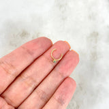 Piercing Aro Simulador 0.2gr / 1cm / 1mm Circon Celeste Oro Amarillo (Joya)