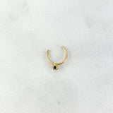 Piercing Aro Simulador 0.2gr / 1cm / 1mm Circon Azul Oro Amarillo (Joya)