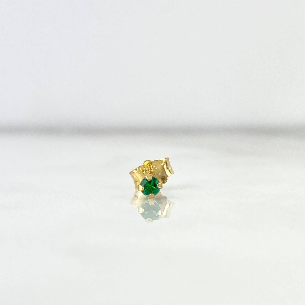 Piercing Chispa Lineal 0.25gr / 0.7cm / 0.8mm Circon Verde Broche Mariposa Oro Amarillo (Joya)