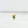 Piercing Chispa Lineal 0.25gr / 0.7cm / 0.8mm Circon Verde Broche Mariposa Oro Amarillo (Joya)