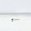 Piercing Chispa Recta 0.1gr / 0.7cm / 0.5mm Circon Negro Oro Amarillo (Joya)