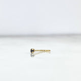 Piercing Chispa Recta 0.1gr / 0.7cm / 0.5mm Circon Negro Oro Amarillo (Joya)