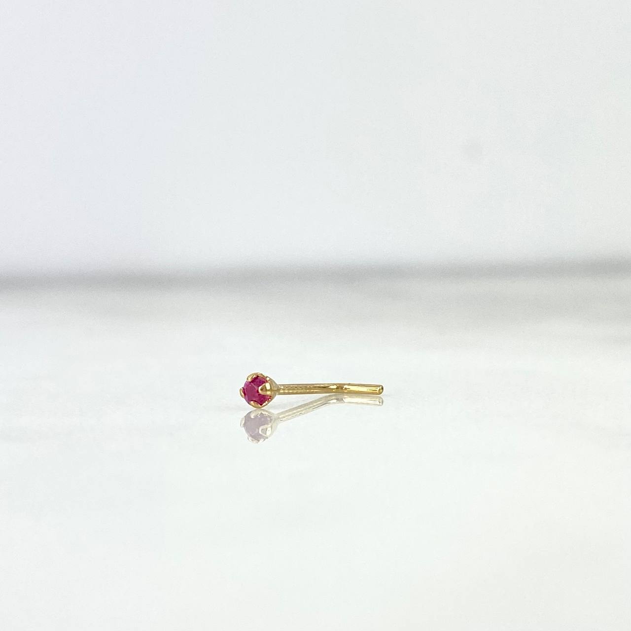 Piercing Chispa Recta 0.1gr / 0.7cm / 0.5mm Circon Fucsia Oro Amarillo (Joya)