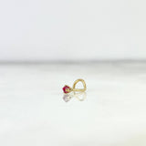 Piercing Chispa Curva 0.15gr / 0.7cm / Circon Fucsia Oro Amarillo (Joya)