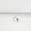 Piercing Chispa Curva 0.1gr / 0.7cm / 0.5mm Circon Celeste Oro Amarillo (Joya)