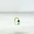 Piercing Chispa Curva 0.15gr / 0.7cm / Circon Verde Oro Amarillo (Joya) *