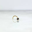 Piercing Chispa Curva 0.1gr / 0.7cm / 0.5mm Circon Negro Oro Amarillo (Joya)