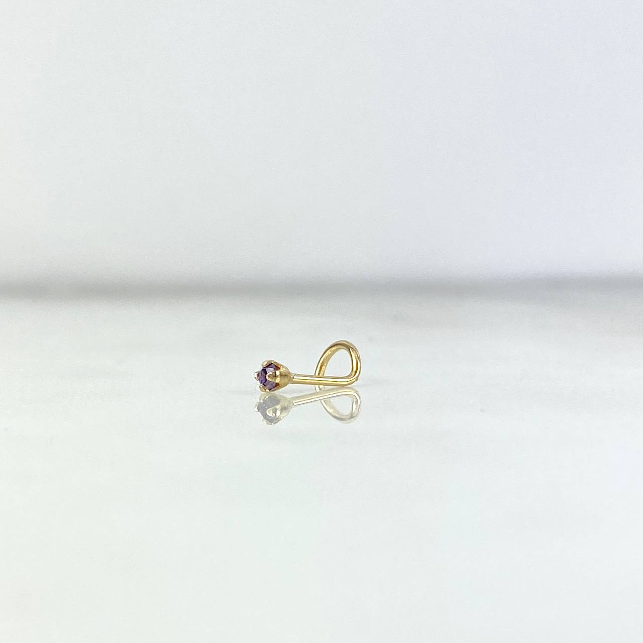 Piercing Chispa Curva 0.1gr / 0.7cm / 0.5mm Circon Lila Oro Amarillo (Joya)