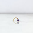 Piercing Chispa Curva 0.15gr / 0.7cm / Circon Lila Oro Amarillo (Joya) *