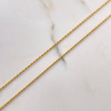 Cadena Lazo 1.1gr / 60cm + Dije Piña 0.45gr / 1.8cm / Oro Amarillo (Oferta) $